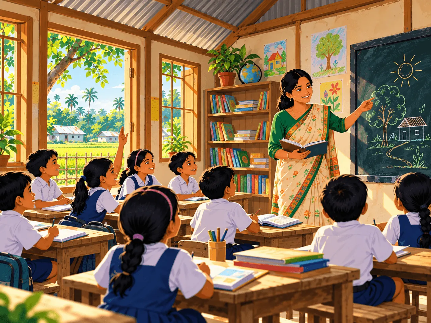 Students in a Nabodiganta classroom